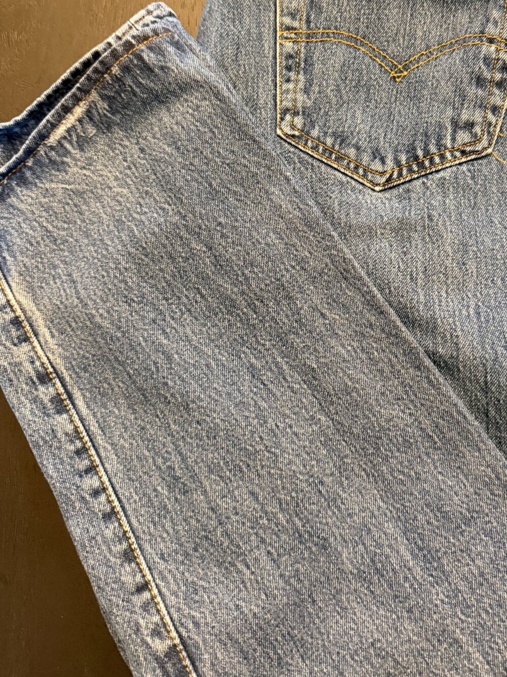 Mens Levi's 501 Original Fit Button Fly Straight Leg Jeans Medium Wash 35x30